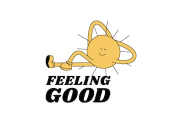 Feeling Good Sun Vinyl Stanzsticker