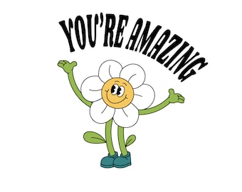 You're Amazing Daisy Die-Cut Sticker