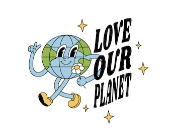 Love Our Planet Vinyl Stanzsticker