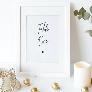 Table Numbers Printable, Wedding Table Numbers, Numbers 1-35