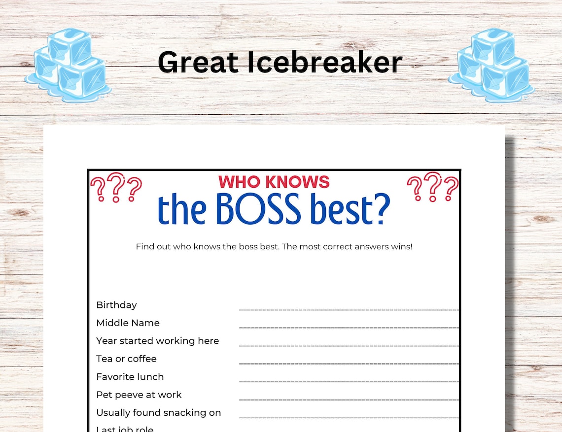 Who Knows The Boss Best Game Office Party Games Office Icebreaker who-knows-the-boss-best-game-office-party-games-office-icebreaker