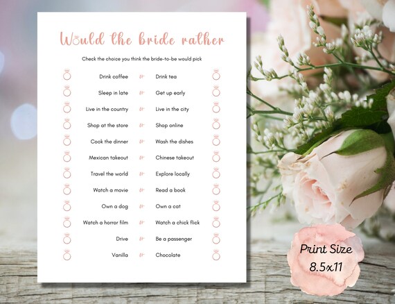 Free Printable Finish The Bride's Phrase Game Printable, 60% OFF