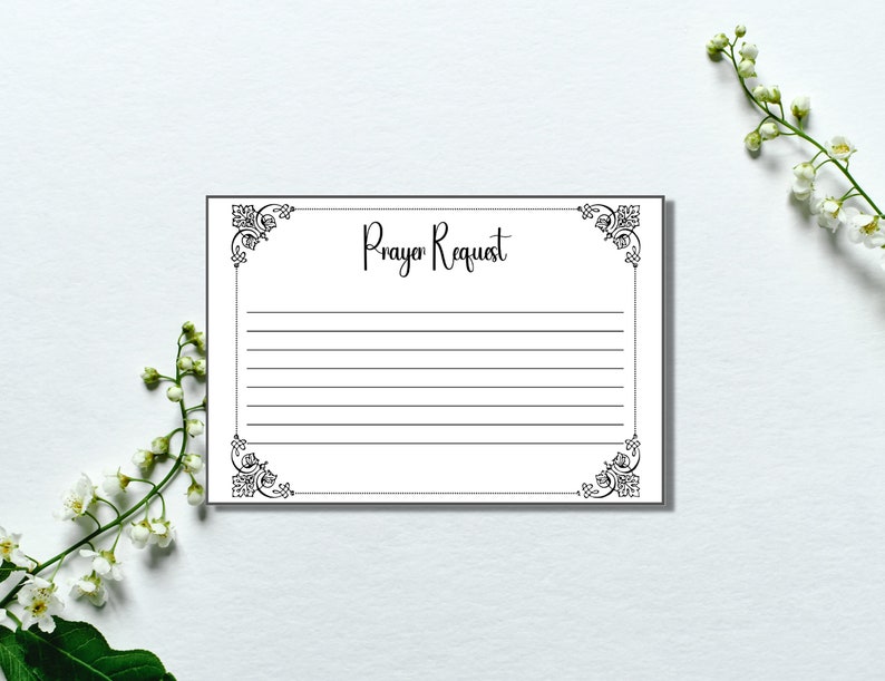 Prayer Request Cards, Prayer Box Cards, Prayer Cards, Church Prayer Request, Printable Prayer ...