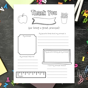 Principal Appreciation Gift, End of School Year, Thank You Principal, Principal Gift, Thank You Gift for Principal, Principal Retirement