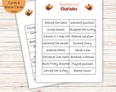 Thanksgiving Charades Party Game, Friendsgiving Games, Thanksgiving Party Games, Autumn Charades, Fall Charades, Thanksgiving Dinner Game