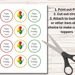 Happy Birthday Jesus Cupcake Toppers - Il 300x300.4478940353 71mi 