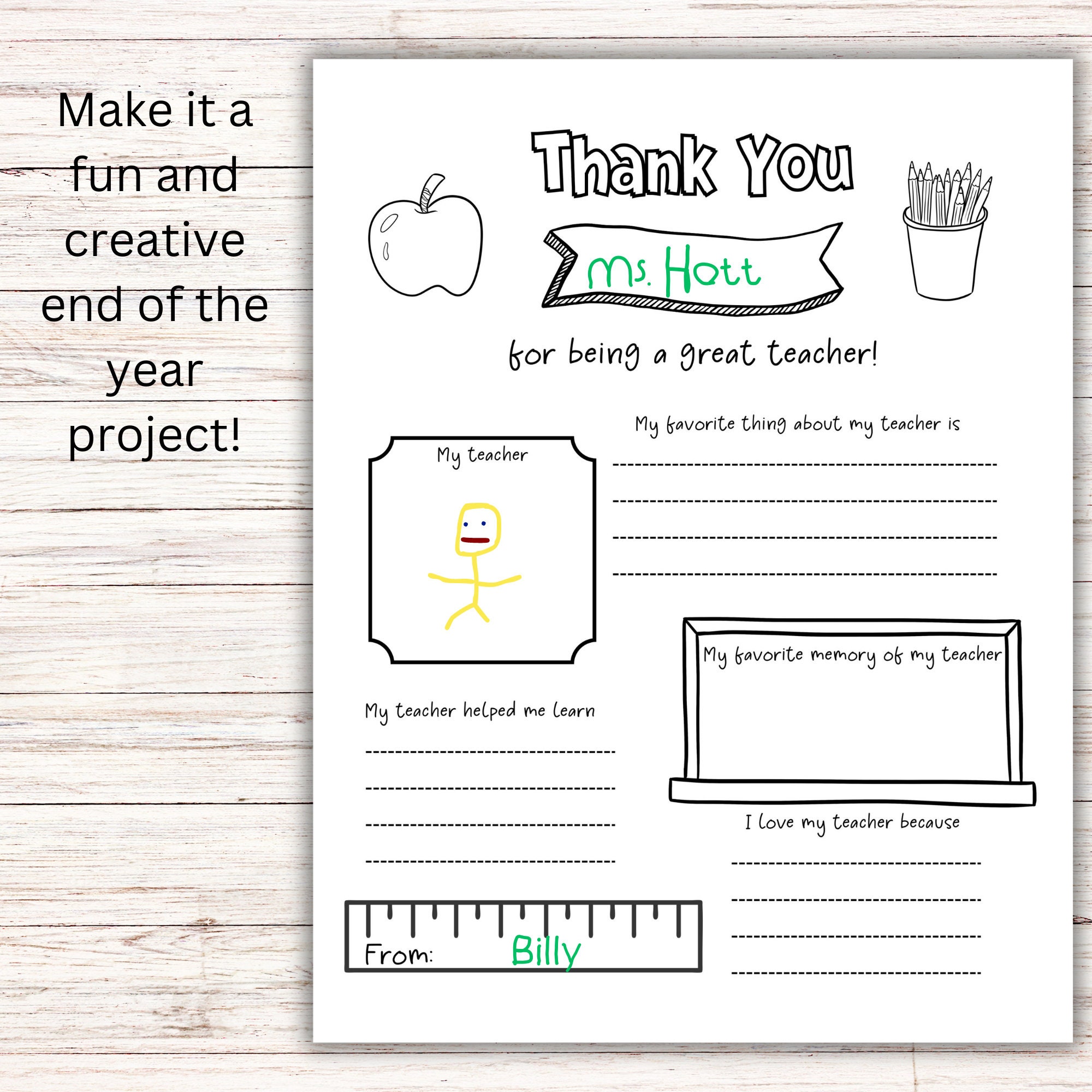 Teacher Appreciation Week, All About My Teacher, Teacher Appreciation ...