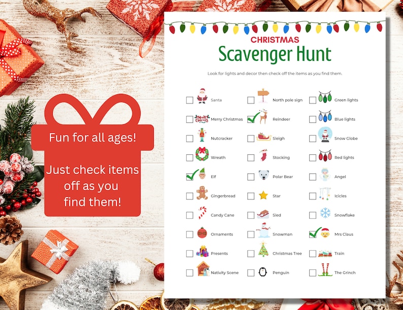 Christmas Decoration Scavenger Hunt 