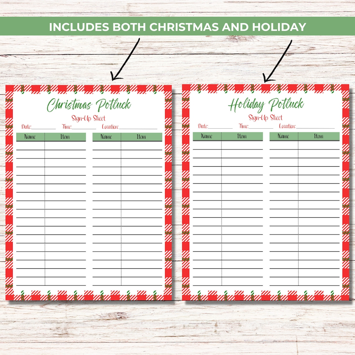 Christmas Potluck Sign up Sheet, Holiday Potluck, Office Christmas