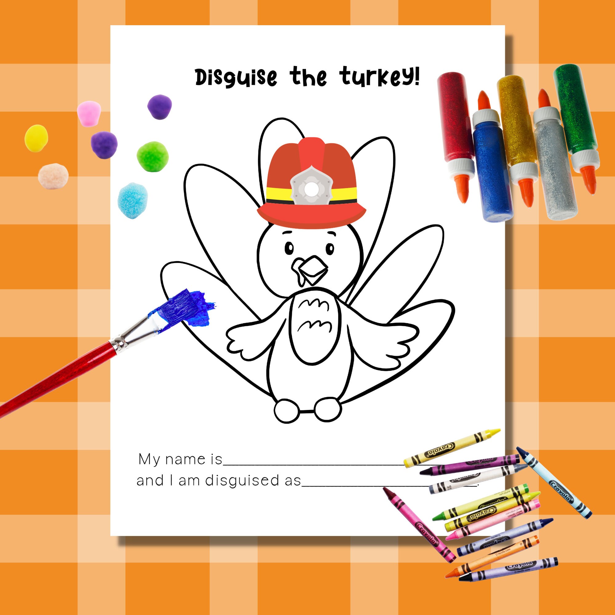 Turkey in Disguise Project, Disguise a Turkey Printable, Turkey