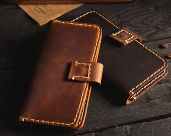 Classy Leather Checkbook Cover for Executives, Business Owners, Gift for Entrepreneurs with Brand Logo Checkbook Holder