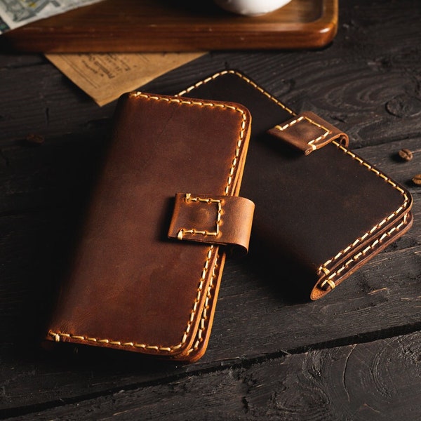 Classy Leather Checkbook Cover for Executives, Business Owners, Gift for Entrepreneurs with Brand Logo Checkbook Holder