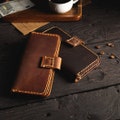 Classy Leather Checkbook Cover for Executives, Business Owners, Gift for Entrepreneurs with Brand Logo Checkbook Holder