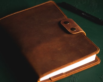 Leather Journal Notebook Refillable, Personalized A5 Journal, Leather Travel Journal, Diary, Yoga Journal, Father&#39;s Day Gift