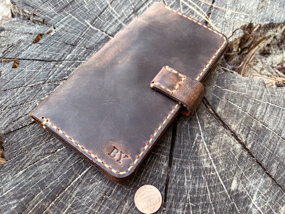 Leather Checkbook Cover Wallet Personalized Checkbook Holder 