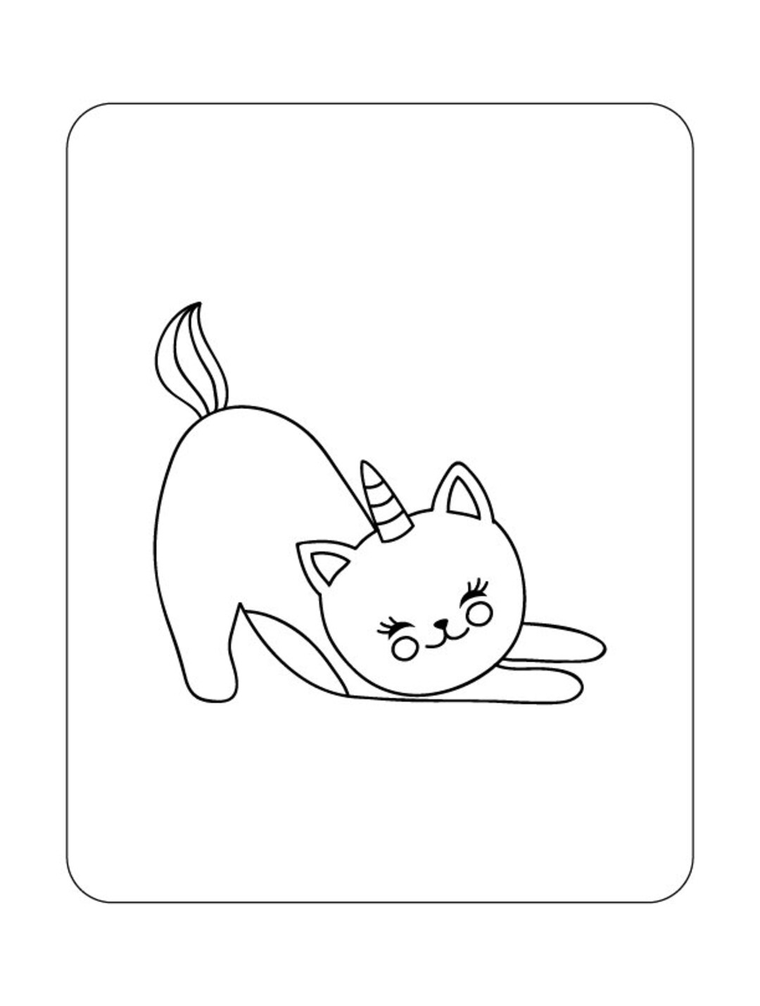 40 Caticorn Coloring Pages Etsy
