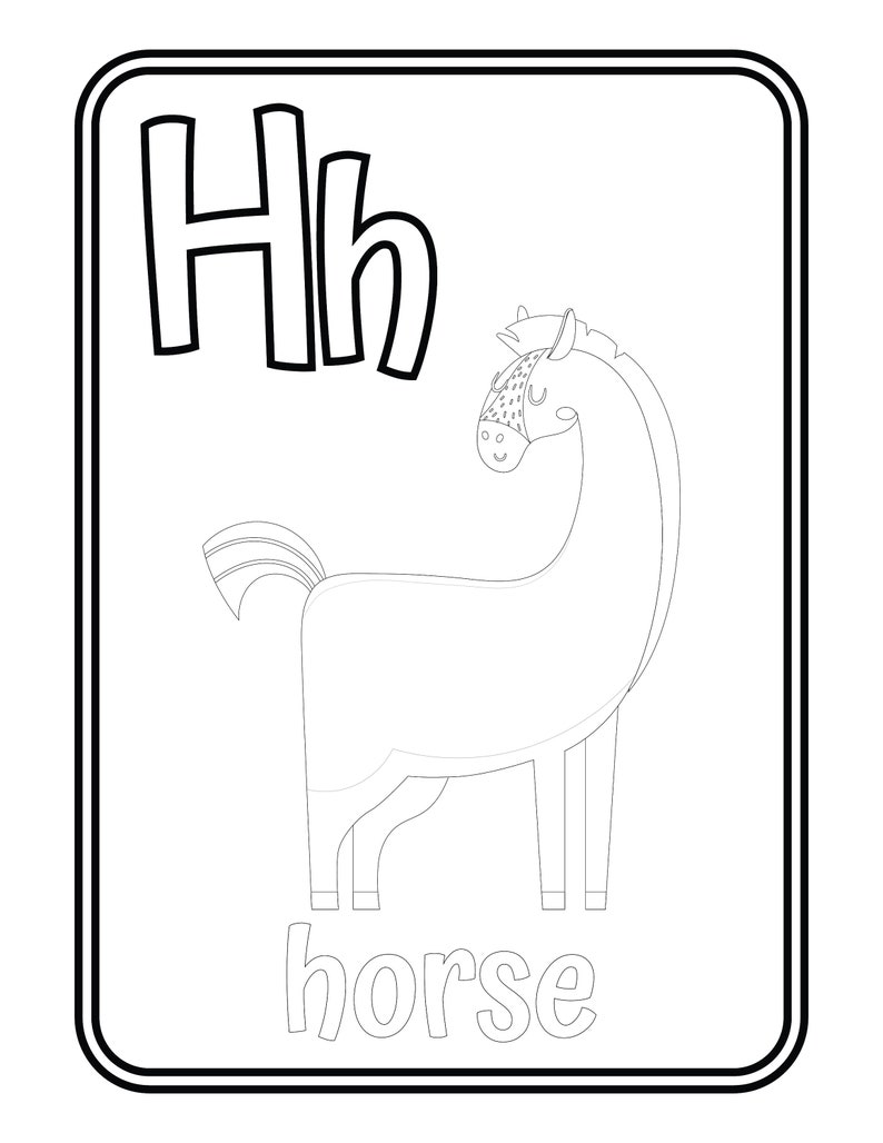 130 Alphabet Coloring Pages - Etsy