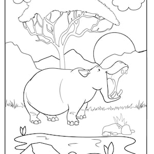 40 Animal Coloring Pages - Etsy