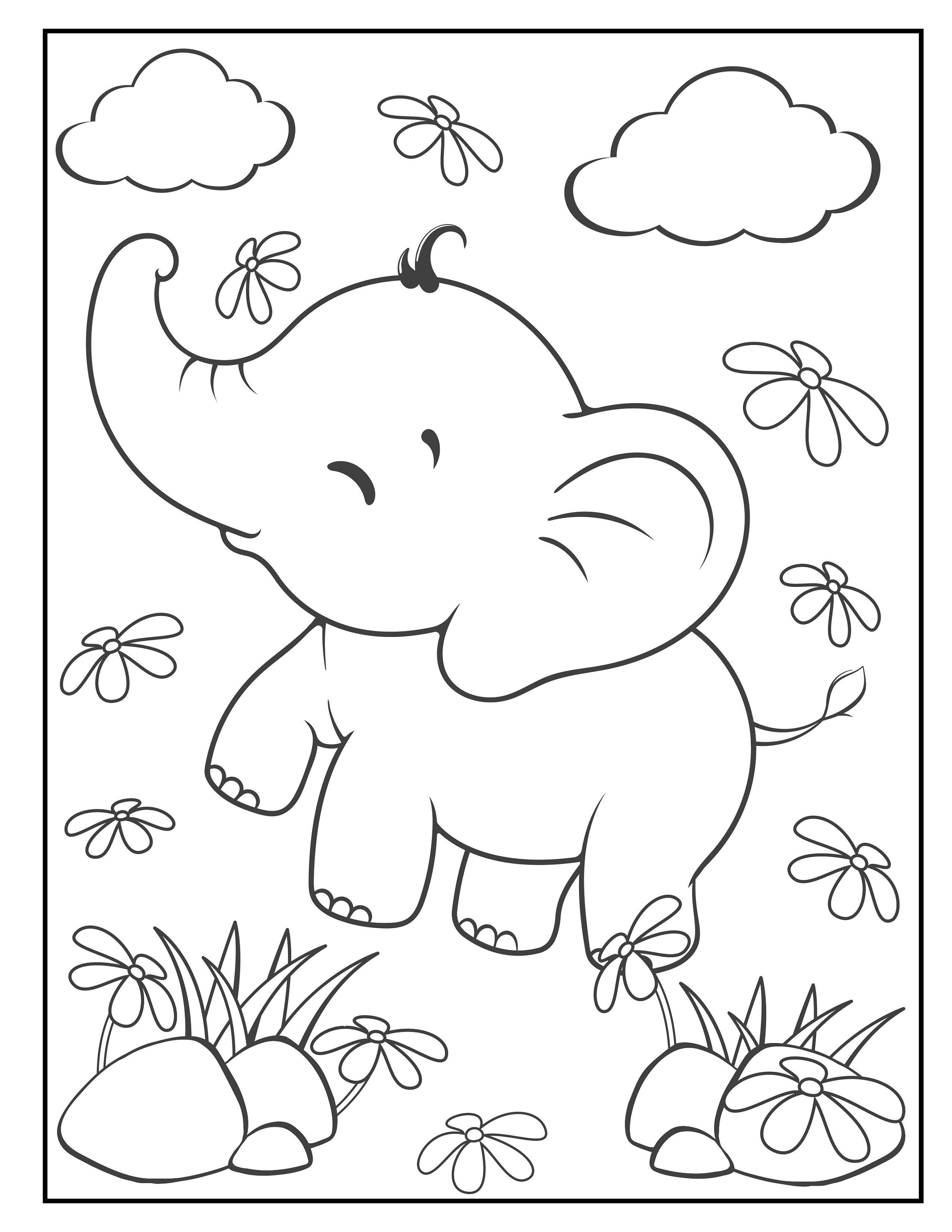 40 Animal Coloring Pages - Etsy