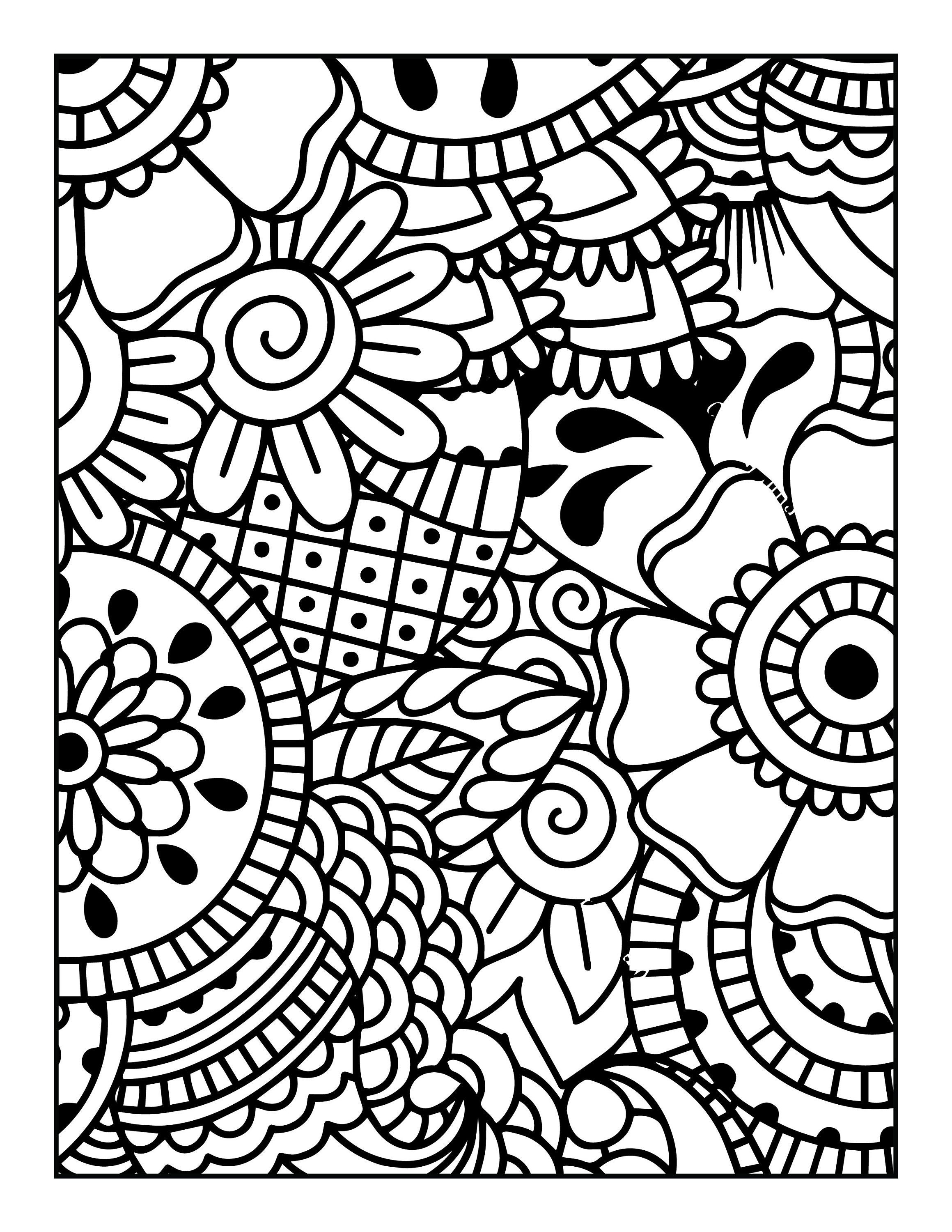 Floral Adult Coloring Pages Floral Coloring Pages Adult Coloring