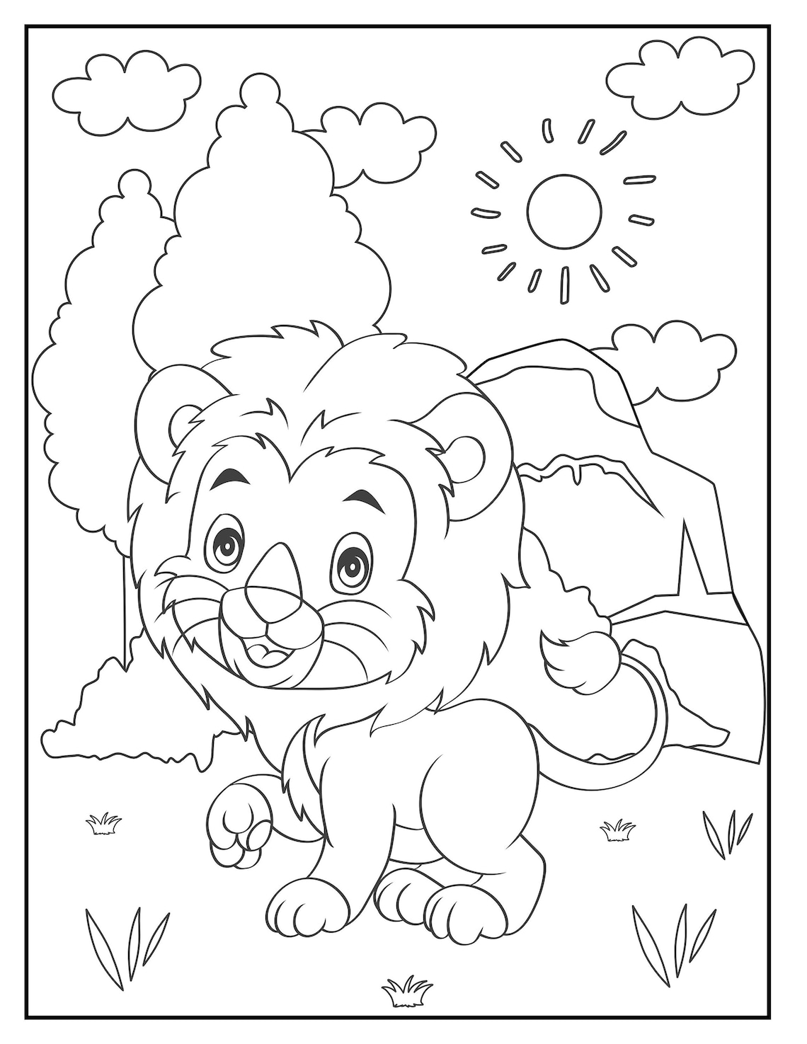 40 Animal Coloring Pages - Etsy