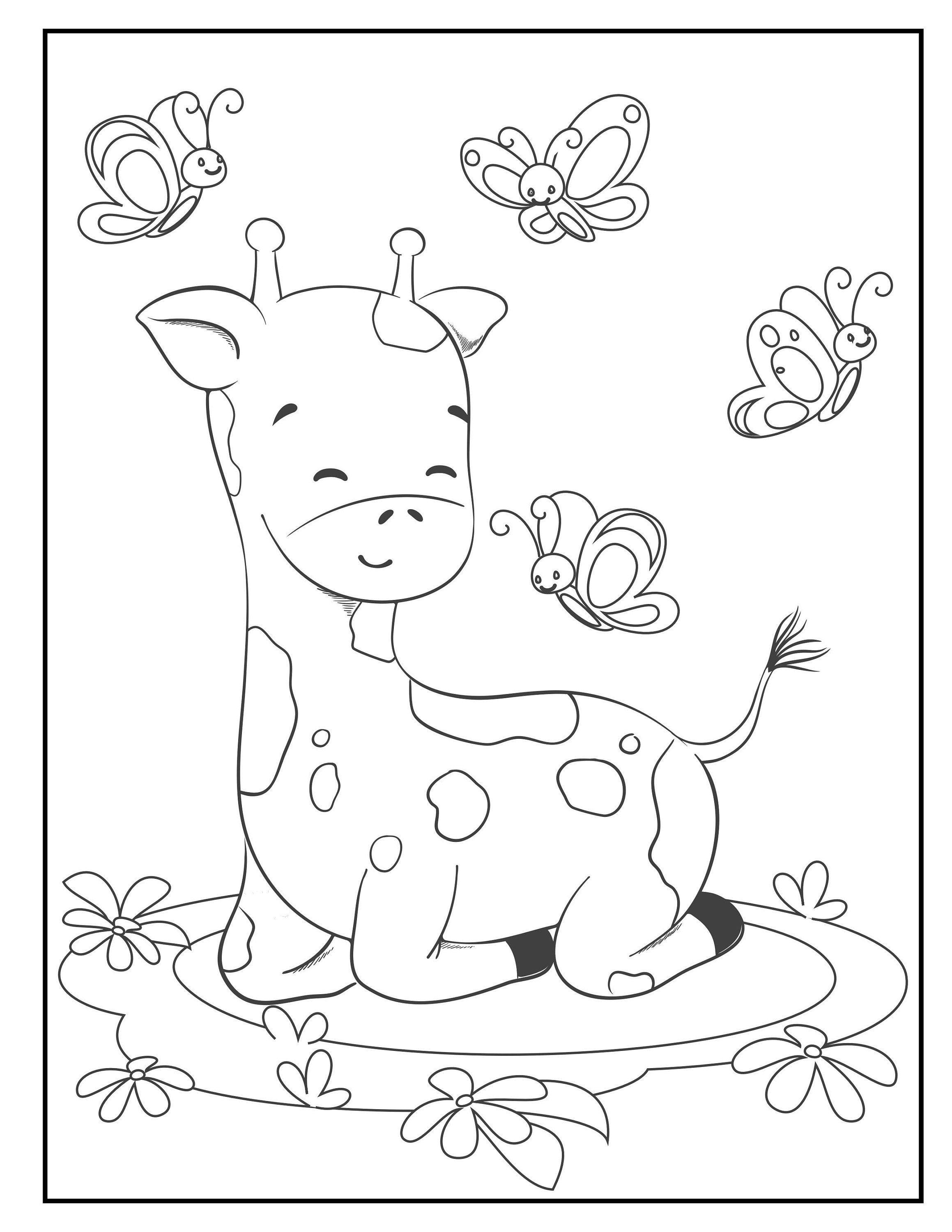 40 Animal Coloring Pages - Etsy
