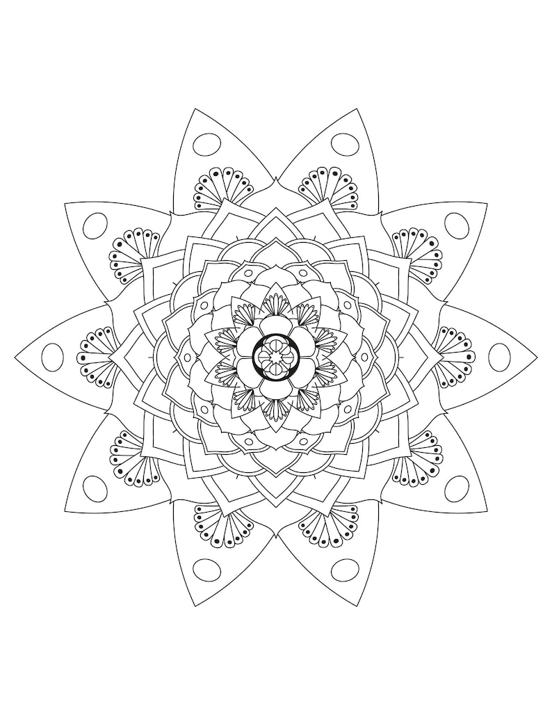 50 Mandala Coloring Pages - Etsy