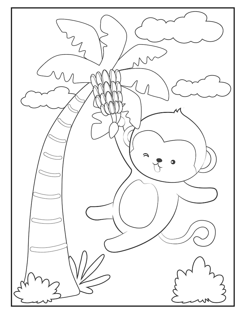 40 Animal Coloring Pages - Etsy