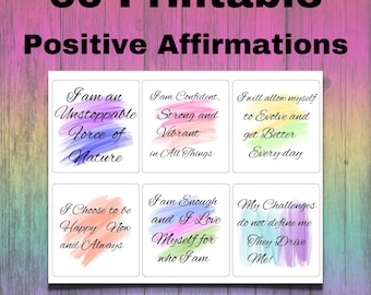 60 Printable Positive Affirmations