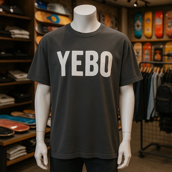YEBO Unisex oversized garment dyed t-shirt | Bella + Canvas 4810