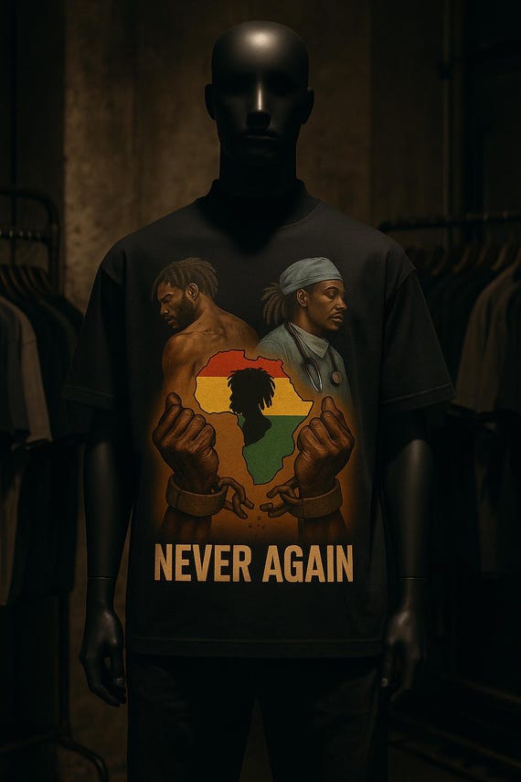 NEVER AGAIN" | Oversized Organic High Neck Tee – Collectors Edition