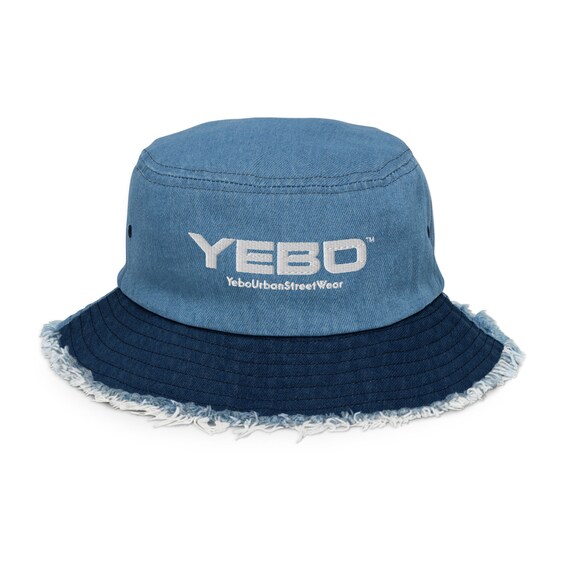 YEBO Distressed denim bucket hat