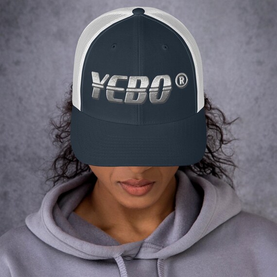 YEBO Embroidered Trucker Cap - Classic Six-Panel Mesh Back Hat, Adjustable trucker cap