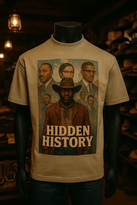 Hidden History – Organic Oversized High Neck Unisex T-Shirt | Empowering Heritage