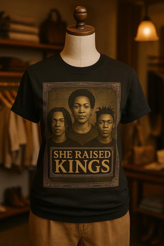 YEBO: She Raised Kings Unisex oversized dyed t-shirt