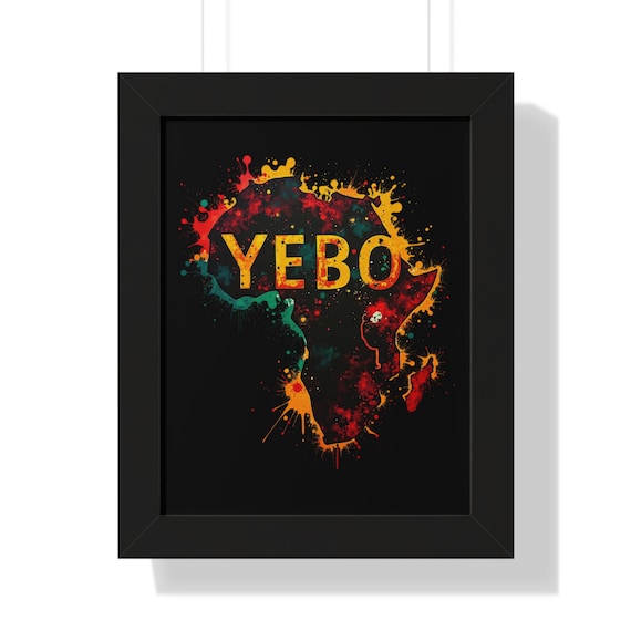 Vibrant Framed Vertical Poster - Yebo Africa Art, Wall Decor, Home Gallery, African Pride, Unique Gift Idea