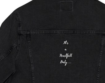 Trustfall Embroidered Unisex denim jacket