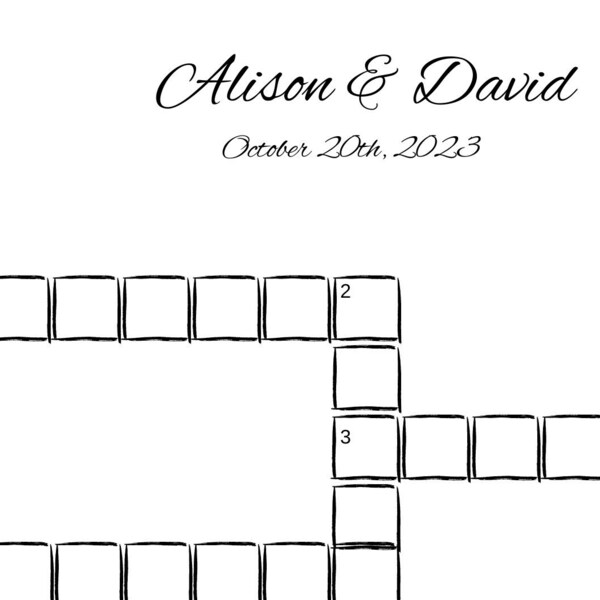 Custom Crossword Puzzle Etsy