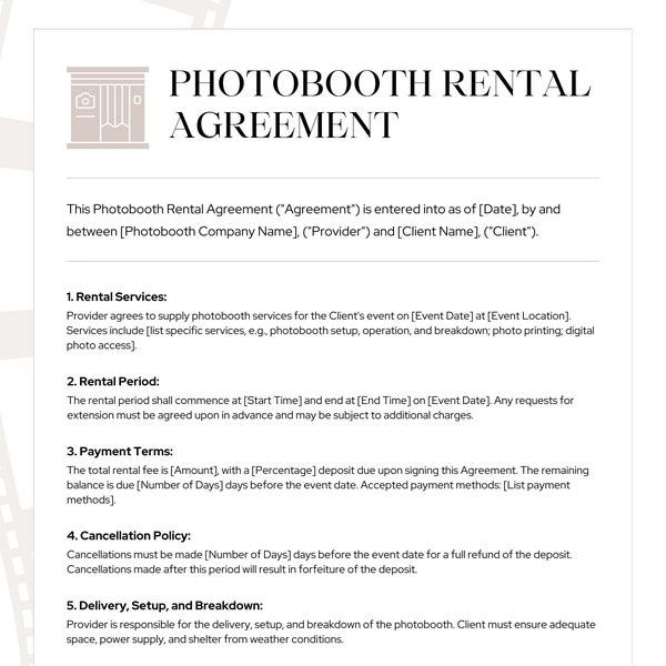 Photobooth Contract