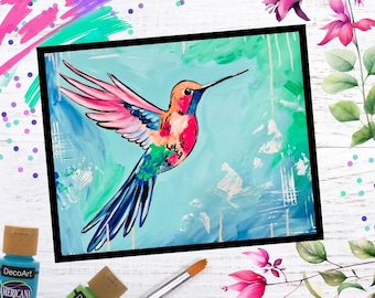 DIY Paint Party! Paint this Hummingbird at Home!