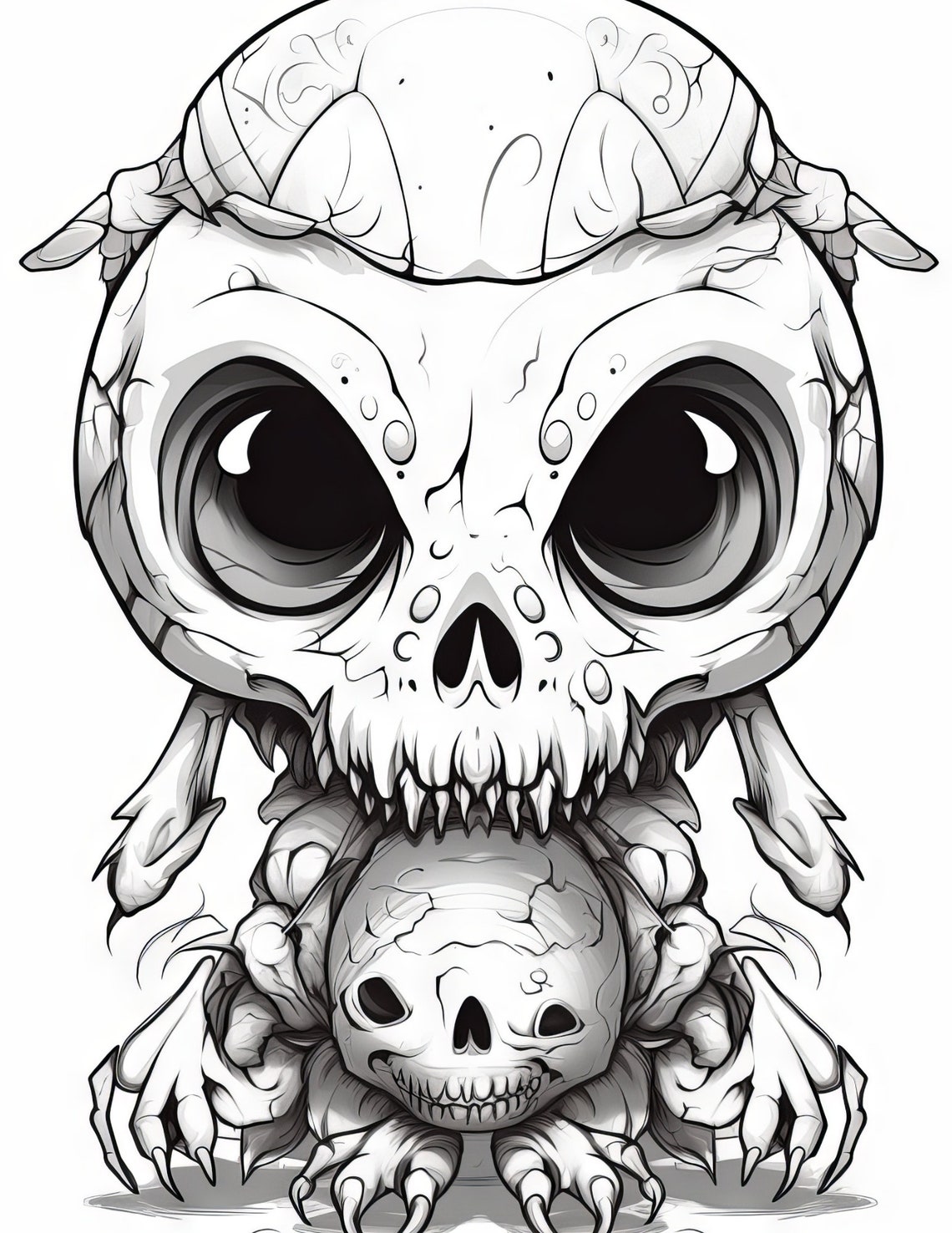 Creepy Cute Animals Coloring Book Downloadable and Printable - Etsy