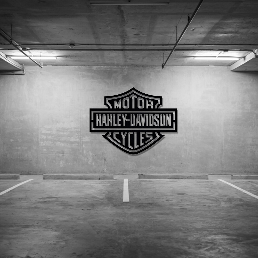 Harley Davidson Motorcycle Wall Decor Metal Garage Sign Etsy