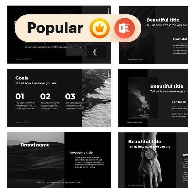 BRAND NEW ! Slide Deck | PowerPoint Presentation Templates | Dark and fully customizable slides by Helped by Design