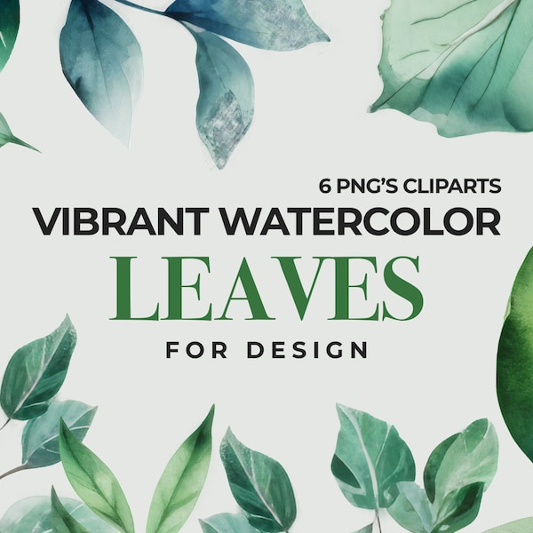 Botanical Beauty: Watercolor Clipart Collection