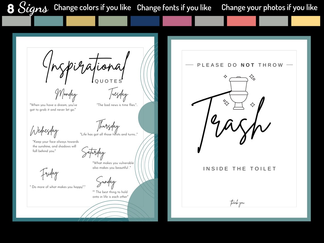 8 Airbnb Signs Signs for Your Airbnb Book Signs Etsy