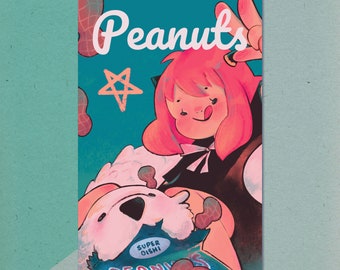 Anya Peanuts Anime Fanart Cute Art Print