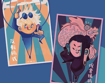 Gojo Geto JJK | Anime Art Print Fanart Poster