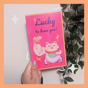 Chat chanceux Carte de vœux