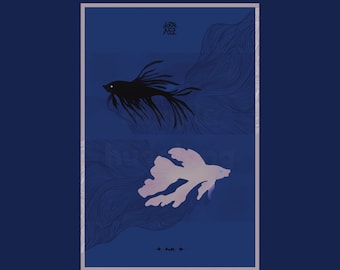 Betta Fish JJK | Anime Art Print Fanart Poster