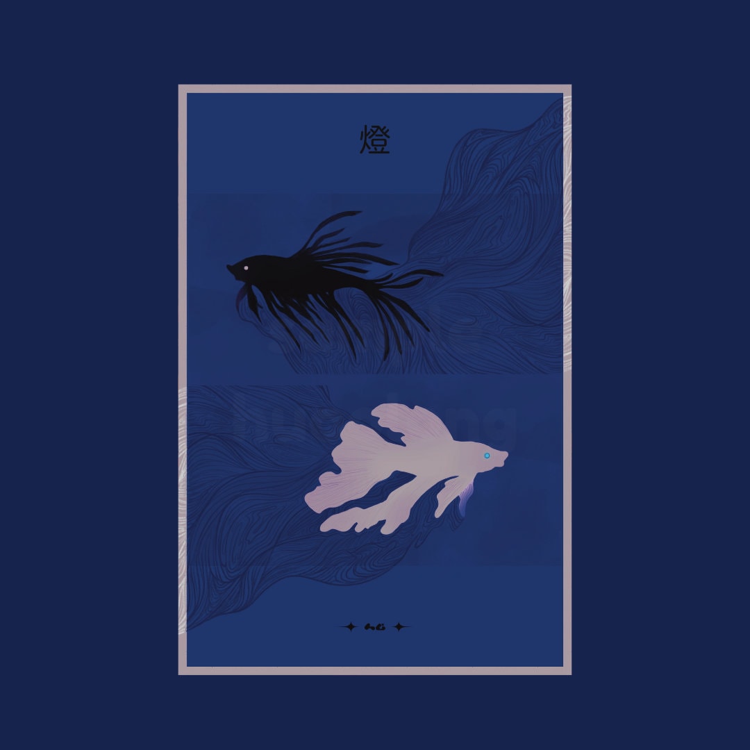 Betta Fish JJK Anime Art Print Fanart Poster Etsy